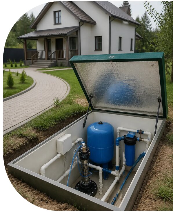 Автономное водоснабжение дома в Шумерле от 162945 р. | АПаруса-Шмр